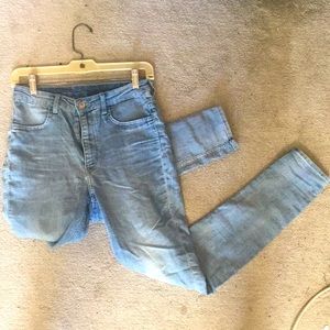 Size 10 jeans H&M faded blue denim high waisted